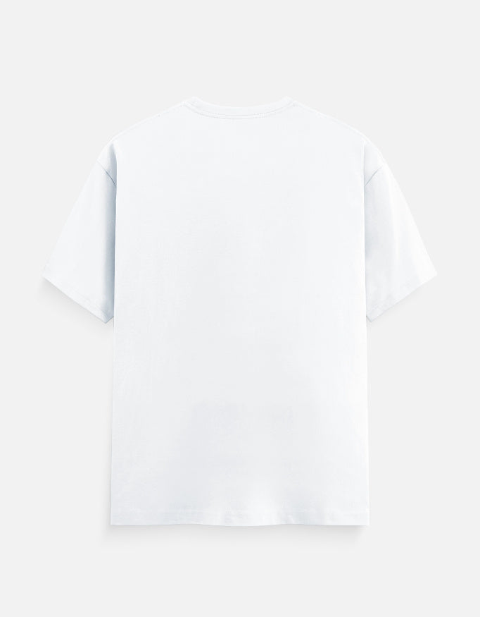 Back view of white Unisex Classic Crew T-Shirt with no print, highlighting the minimalistic design and high-quality cotton fabric.