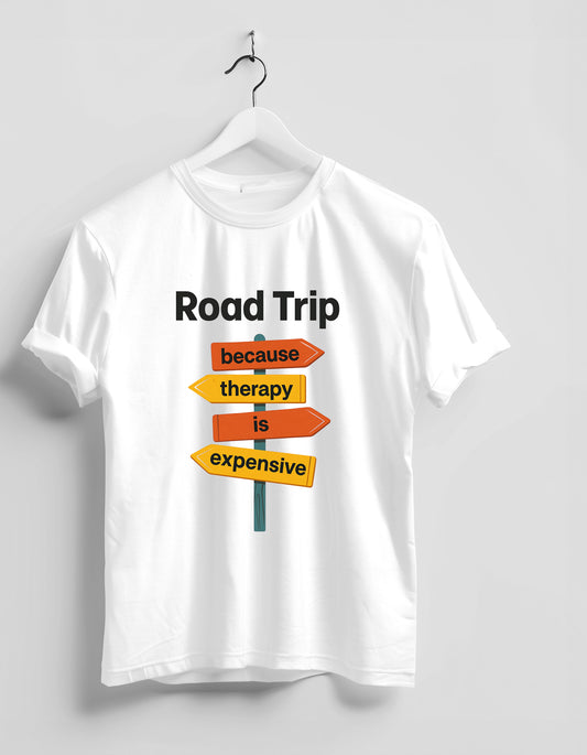 Unisex Supima T-Shirt-Road Trip - Adventure Graphic Shirt for Travelers